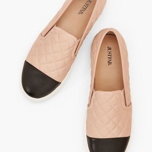 Ella Cap Toe Slip-On Sneaker - nude/black